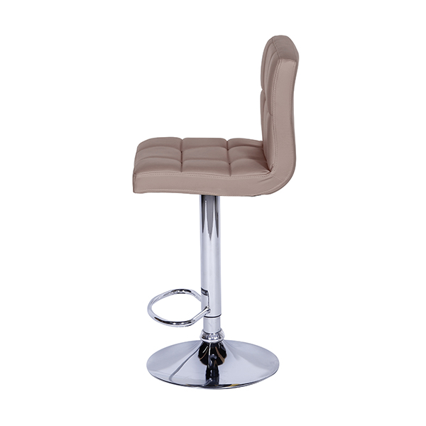 Banqueta quadriculada caramelo, base cromada
