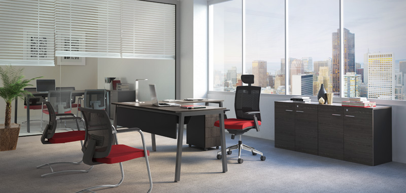 Linha Staff com estrutura de aço, ideal para um ambiente corporativo com modernidade e beleza