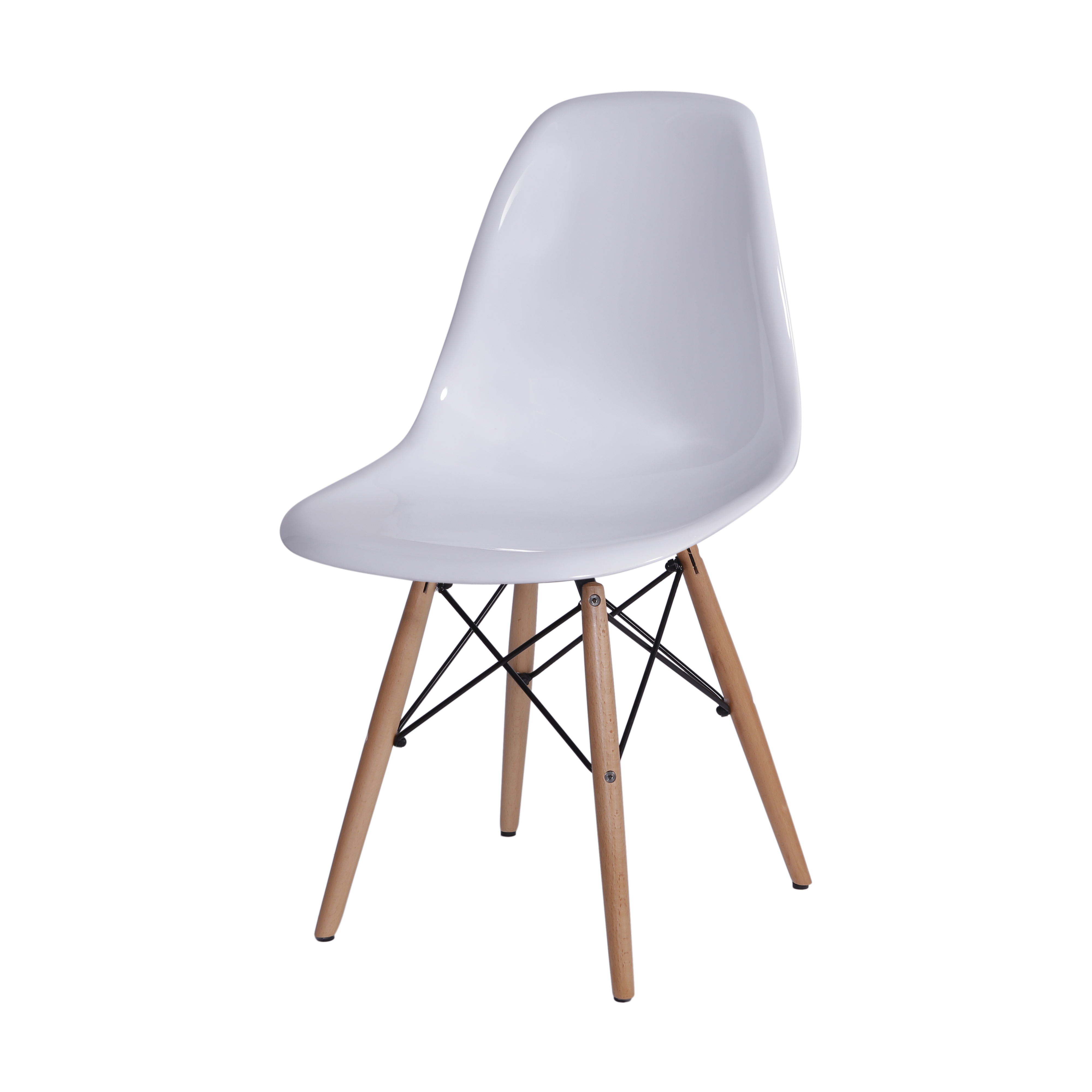 Eames Base De Madeira Branca